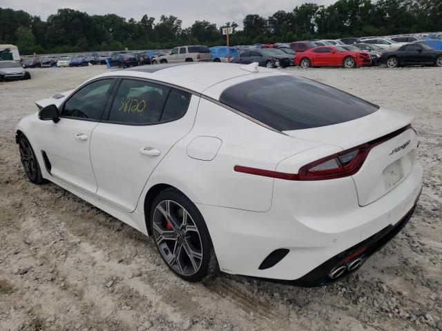 KNAE55LC2L6077543 - 2020 KIA STINGER GT WHITE photo 3