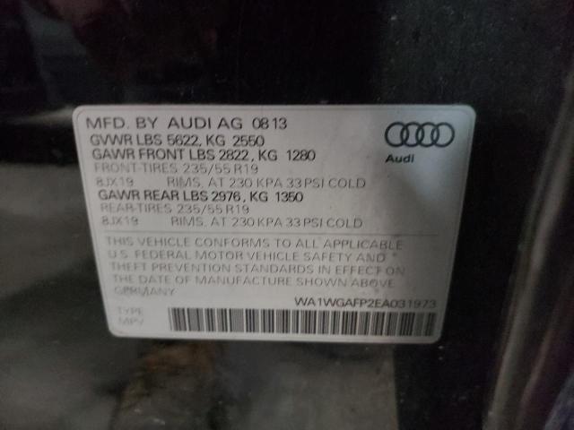 WA1WGAFP2EA031973 - 2014 AUDI Q5 PRESTIG BLACK photo 10