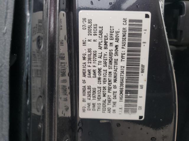 1HGCM66396A073412 - 2006 HONDA ACCORD LX GRAY photo 10