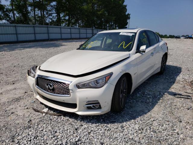 JN1AV7AP4GM490250 - 2016 INFINITI Q50 HYBRID WHITE photo 2