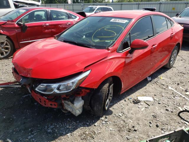 1G1BJ5SM2K7104611 - 2019 CHEVROLET CRUZE RED photo 2