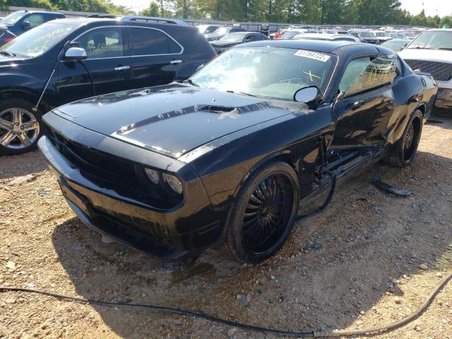 2C3CDYAG7EH184419 - 2014 DODGE CHALLENGER BLACK photo 2