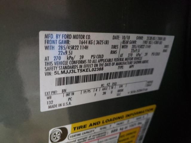 5LMJJ3LT5KEL02388 - 2019 LINCOLN NAVIGATOR 绿色 照片 10