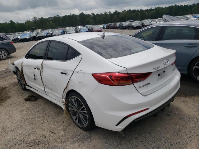 KMHD04LB8JU506123 - 2018 HYUNDAI ELANTRA SP WHITE photo 3