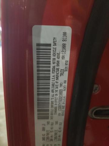 1C6RR7YT6GS210869 - 2016 RAM 1500 REBEL წითელი ფოტო 10