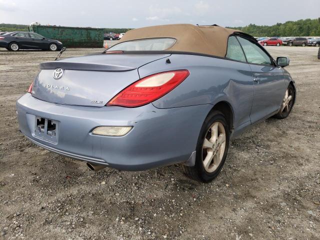 4T1FA38P07U130627 - 2007 TOYOTA SOLARA TURQUOISE photo 4