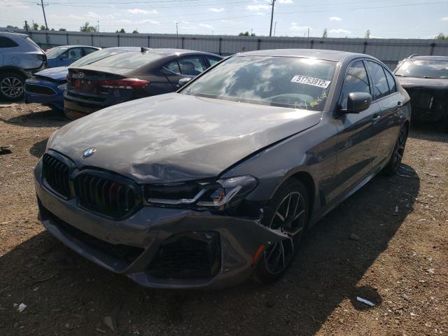 WBA53BJ0XMWX10613 - 2021 BMW 540 I GRAY photo 2