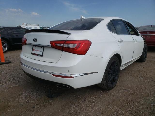 KNALN4D75E5157219 - 2014 KIA CADENZA PR WHITE photo 4