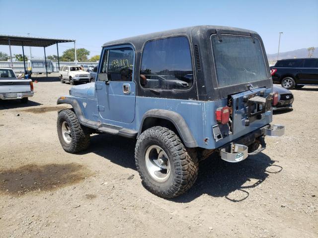 2BCCZ814XJB509419 - 1988 JEEP WRANGLER L BLUE photo 3