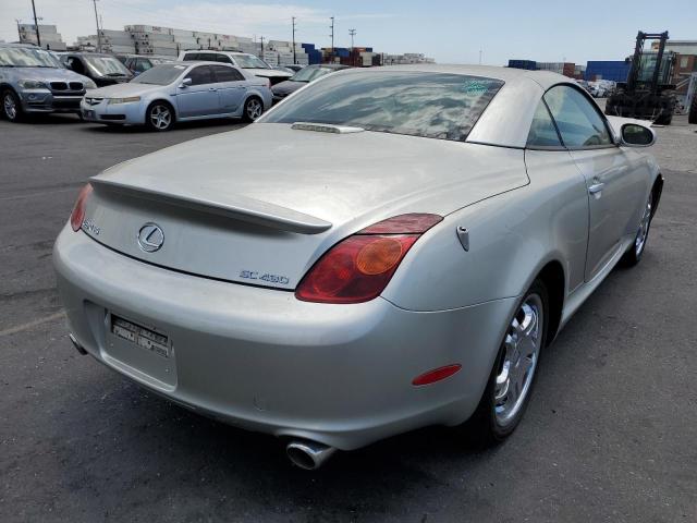 JTHFN48Y420034439 - 2002 LEXUS SC 430 SILVER photo 4