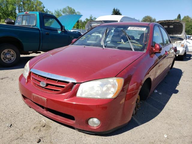 KNAFE121645022260 - 2004 KIA SPECTRA LX BURGUNDY photo 2