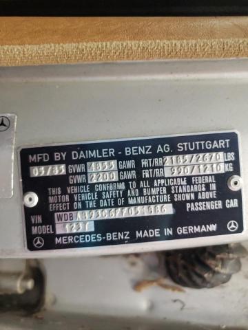 WDBAB93C6FF051886 - 1985 MERCEDES-BENZ 300 TDT SILVER photo 10