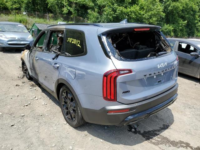 5XYP5DHC9NG228831 - 2022 KIA TELLURIDE GRAY photo 3