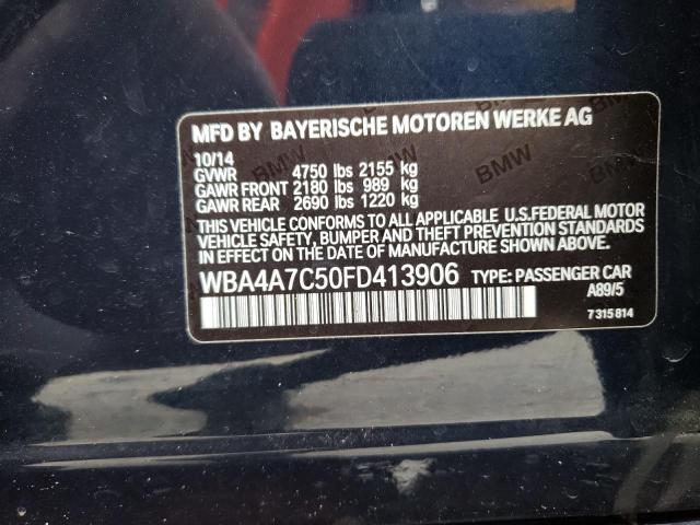 WBA4A7C50FD413906 - 2015 BMW 428 XI GRA BLUE photo 10