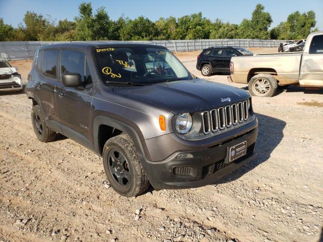 ZACCJAAT4GPD04476 - 2016 JEEP RENEGADE S GRAY photo 1