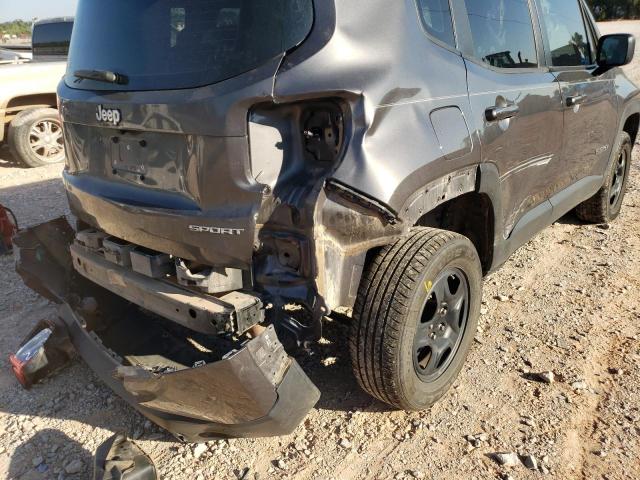 ZACCJAAT4GPD04476 - 2016 JEEP RENEGADE S GRAY photo 9