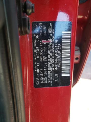 KMHCT4AE2HU374776 - 2017 HYUNDAI ACCENT SE  photo 10