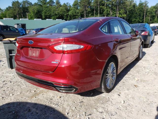 3FA6P0T99GR321664 - 2012 FORD FUSION RED photo 4