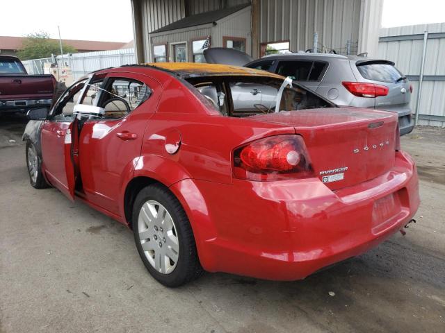 1C3CDZABXCN209280 - 2012 DODGE AVENGER SE RED photo 3