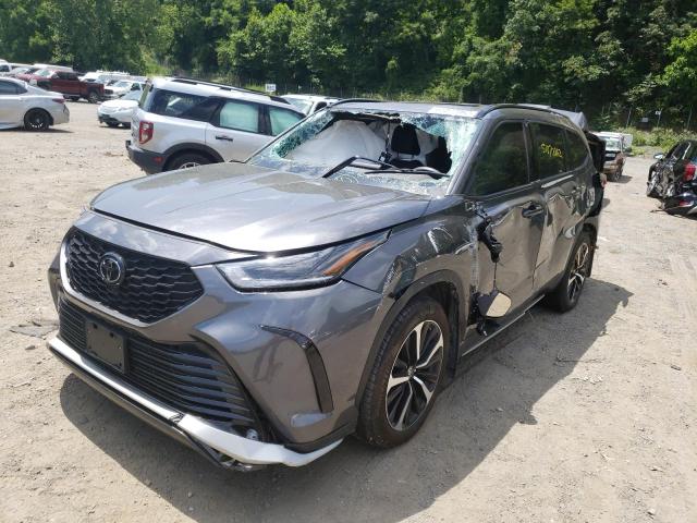 5TDLZRBHXMS118022 - 2021 TOYOTA HIGHLANDER GRAY photo 2