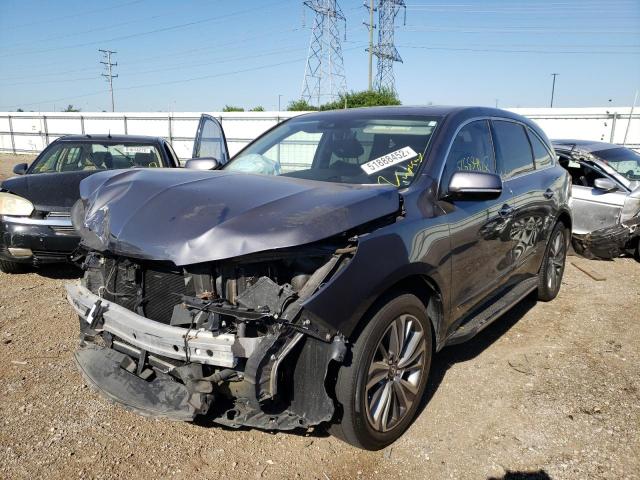 5FRYD4H54HB017362 - 2017 ACURA MDX TECHNOLOGY  photo 2