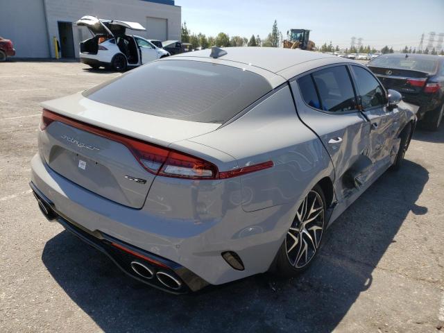 KNAE35LD9N6113956 - 2022 KIA STINGER GT SILVER photo 4