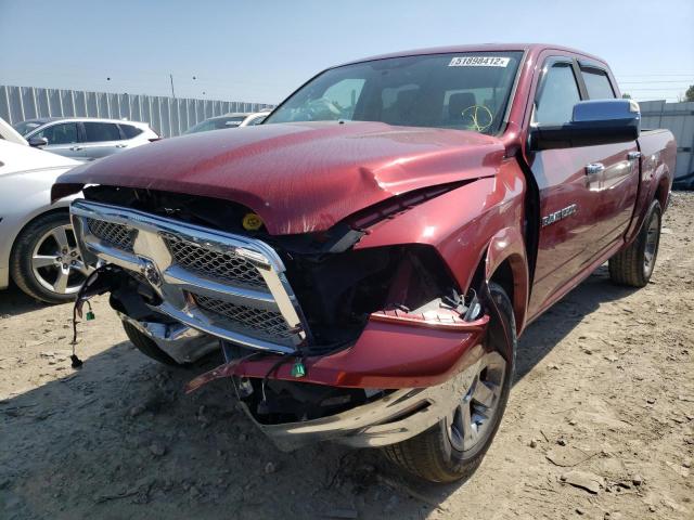 1C6RD7NT1CS224854 - 2012 DODGE RAM 1500 L BURGUNDY photo 2