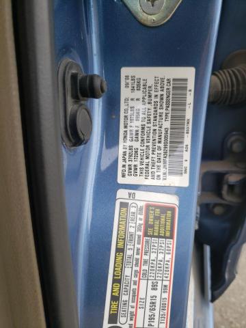 JHMFA36299S005943 - 2009 HONDA CIVIC HYBRID  photo 10