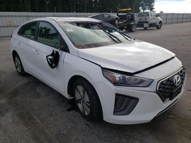 KMHC65LC6MU246883 - 2021 HYUNDAI IONIQ BLUE WHITE photo 1