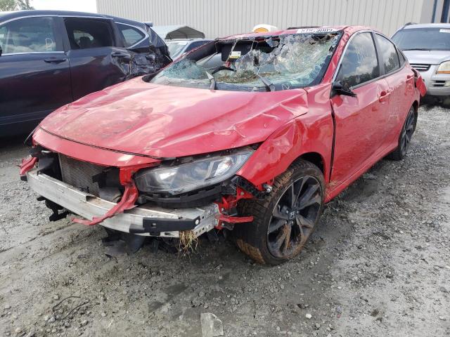 2HGFC2F85KH597706 - 2019 HONDA CIVIC SPOR RED photo 2