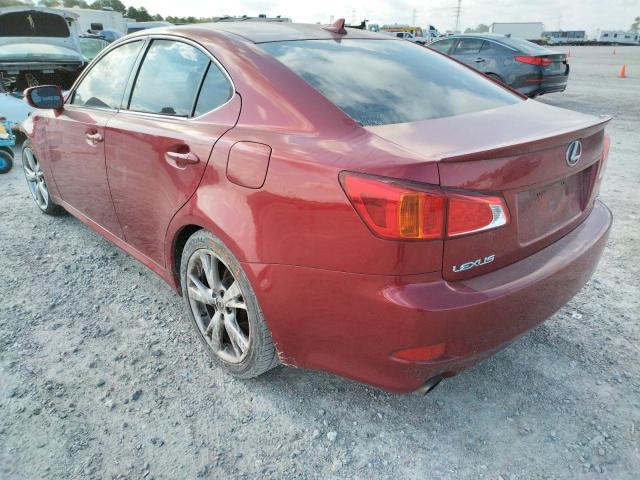 JTHBK262495093403 - 2009 LEXUS IS 250 RED photo 3