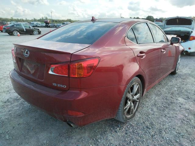 JTHBK262495093403 - 2009 LEXUS IS 250 RED photo 4