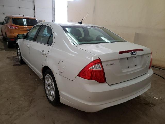 3FAHP0HA1AR291949 - 2010 FORD FUSION SE WHITE photo 3