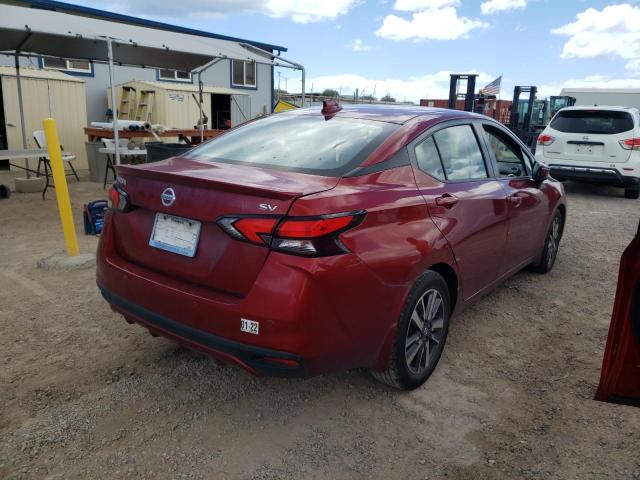 3N1CN8EV7LL844578 - 2020 NISSAN VERSA SV BURGUNDY photo 4