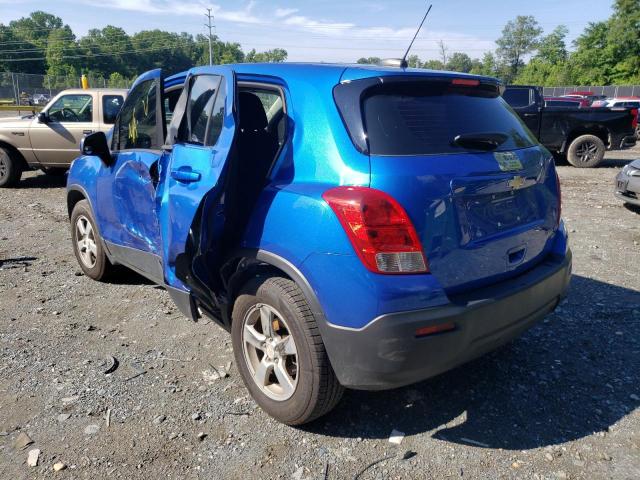 KL7CJPSB1FB175188 - 2015 CHEVROLET TRAX 1LS BLUE photo 3