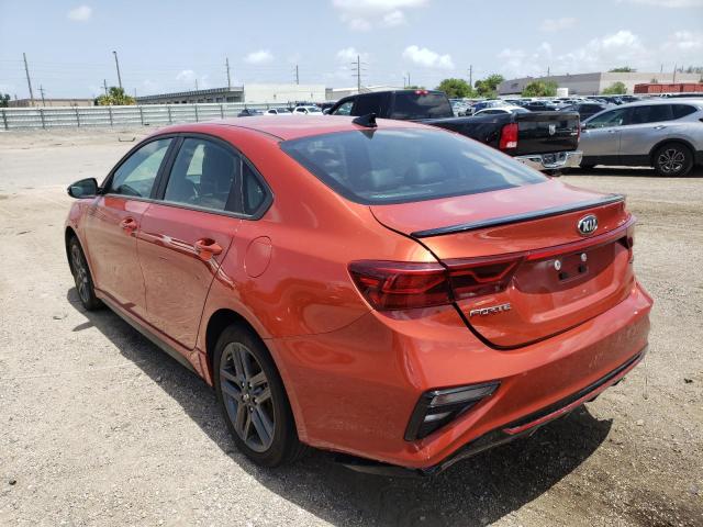 3KPF34ADXLE253820 - 2020 KIA FORTE GT L ORANGE photo 3