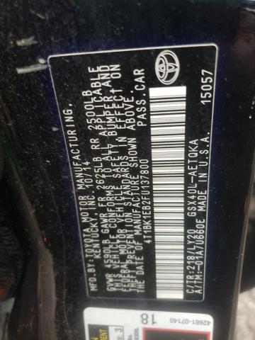 4T1BK1EB2FU137800 - 2015 TOYOTA AVALON XLE  photo 10