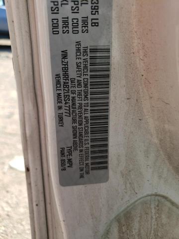 ZFBHRFAB2L6S47777 - 2020 RAM PROMASTER CITY  照片 10