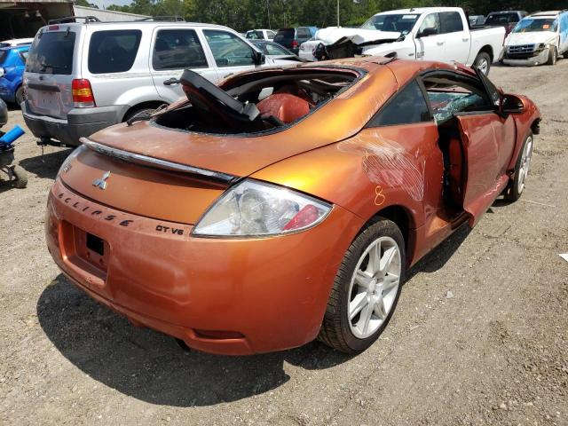 4A3AK34T76E059284 - 2006 MITSUBISHI ECLIPSE GT ORANGE photo 4