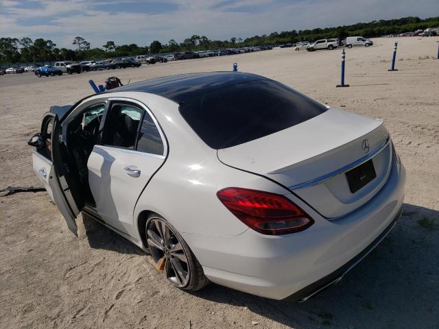 55SWF4JB7JU238770 - 2018 MERCEDES-BENZ C 300 WHITE photo 3