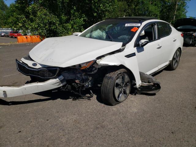 KNAGM4AD0C5013315 - 2012 KIA OPTIMA HYB WHITE photo 2