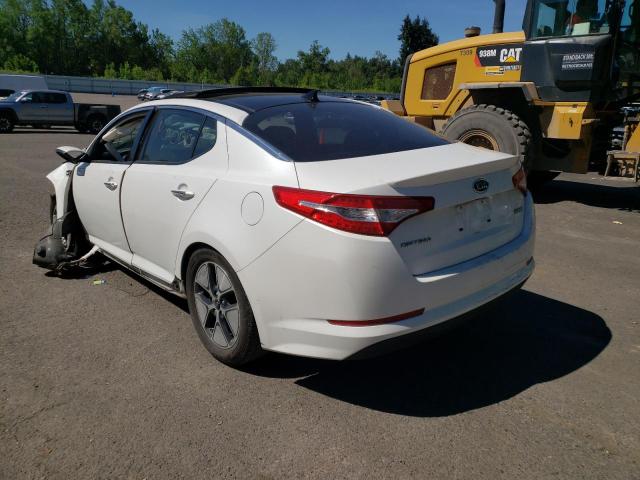 KNAGM4AD0C5013315 - 2012 KIA OPTIMA HYB WHITE photo 3