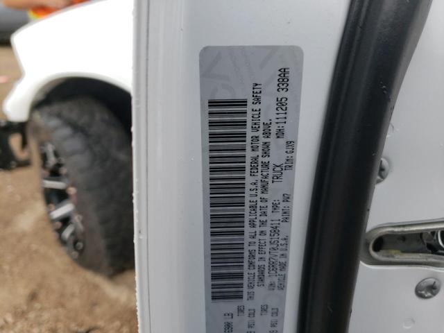 1C6RR7VT0JS158411 - 2018 RAM 1500 LARAM WHITE photo 10