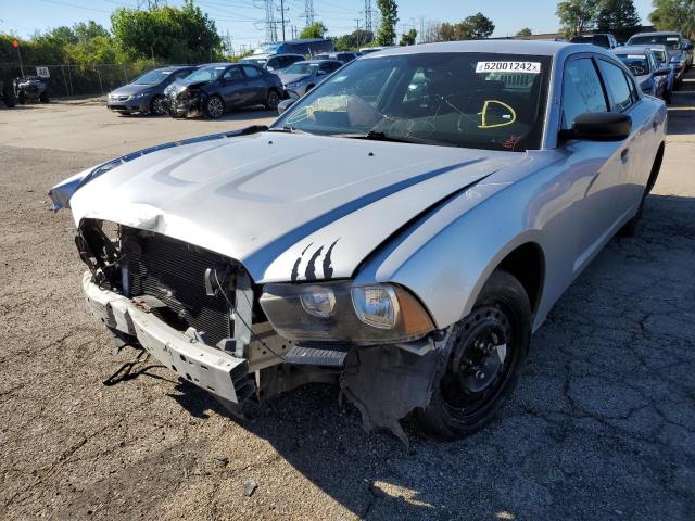 2C3CDXAT4EH318942 - 2014 DODGE CHARGER PO SILVER photo 2