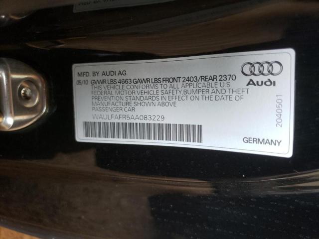 WAULFAFR5AA083229 - 2010 AUDI A5 PREMIUM BLACK photo 10