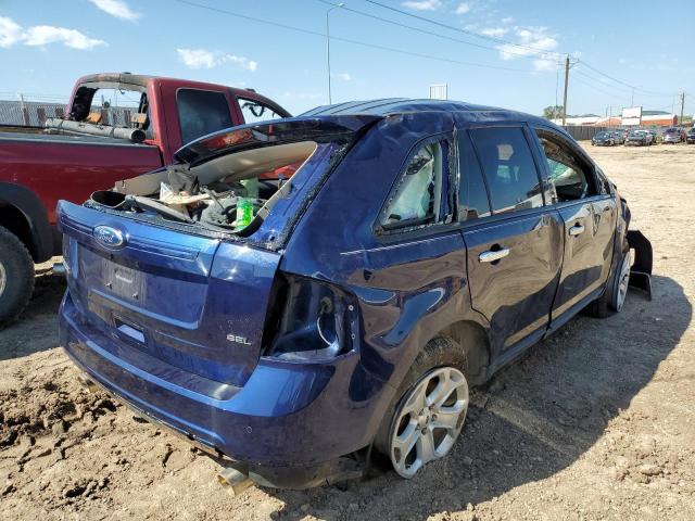 2FMDK3JC6BBB47300 - 2011 FORD EDGE SEL BLUE photo 4