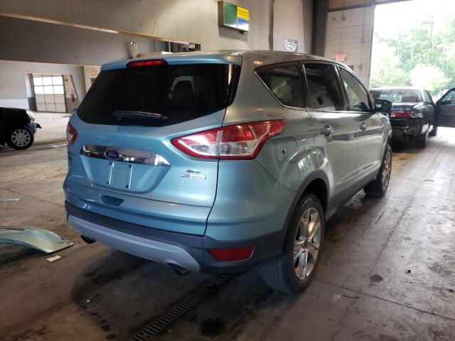 1FMCU0HXXDUD48529 - 2013 FORD ESCAPE SEL TURQUOISE photo 4