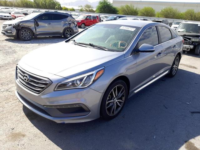 5NPE34AB1HH546969 - 2017 HYUNDAI SONATA SPO GRAY photo 2