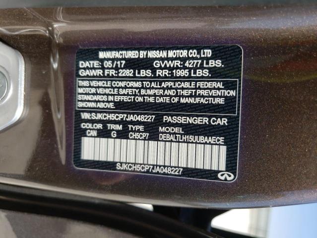 SJKCH5CP7JA048227 - 2018 INFINITI QX30 BASE Շագանակագույն լուսանկար 10