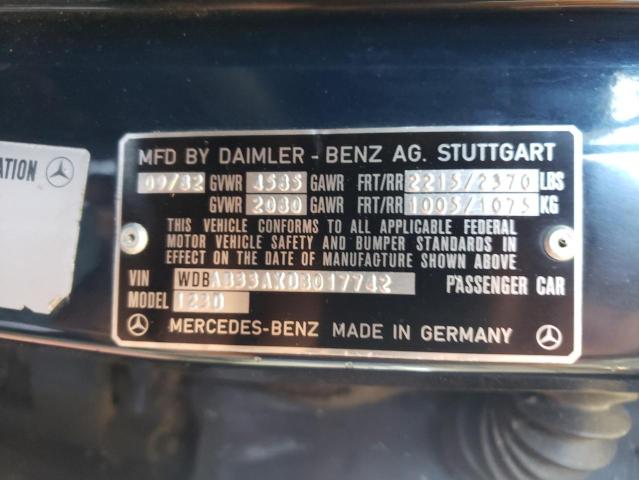 WDBAB33AXDB017742 - 1983 MERCEDES-BENZ 300 DT BLUE photo 10